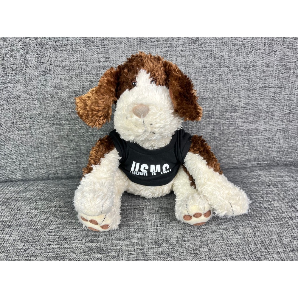 Gund Benjamin 976 Plush Dog USMC Tough N Tiny Brown White Stuffed Animal 10 inch